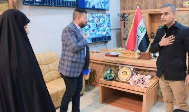 مدير بلدية الناصرية  يستقبل النائب عُلا الناشي  في مكتبه