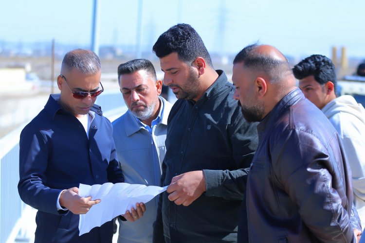 مدير بلدية الناصرية يتفقد مشاريع تاثيث  الشوارع ويشدد على إزالة التجاوزات