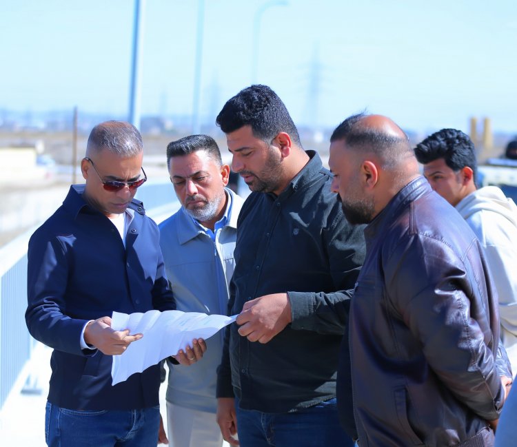 مدير بلدية الناصرية يتفقد مشاريع تاثيث الشوارع ويشدد على إزالة التجاوزات
