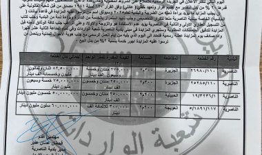 إعلان مزايدة علنية لبيع قطع أراضٍ سكنية في الناصرية