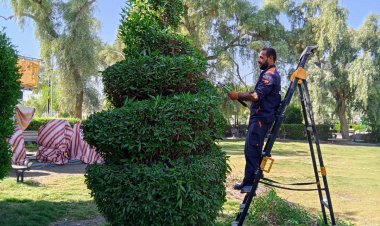 بلدية الناصرية تواصل أعمال تأهيل الحدائق والمتنزهات بإشراف مباشر من مديرها المهندس قحطان عدنان