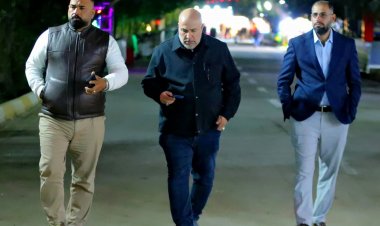 مدير بلدية الناصرية يجري جولة ميدانية لمتابعة أعمال شعبة الحدائق والمتنزهات